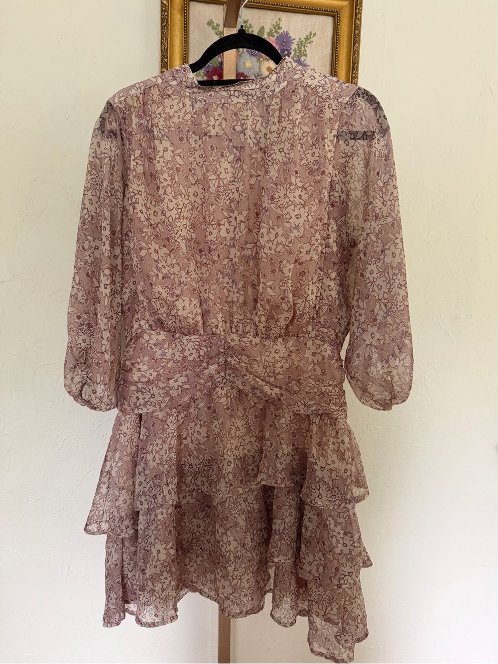 Fate Dusty Demetra Tiered Mini Dress Size Large
